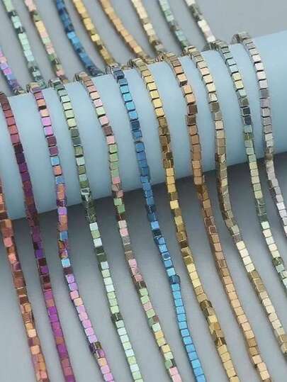 1 pièce Accessoire de bijouterie fait main avec perles en hématite électroplaquée colorée, bracelet semi-fini