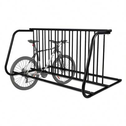 Support à vélos au sol à 10 trous, longueur 155 cm, grille tout acier, 10 vélos, support de rangement double face pour garages, rues, cours et événements cyclistes