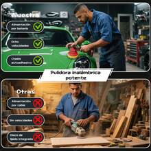 Pulidora Orbital Inalámbrica De Doble Acción 6inch 5500rpm - Tipo de Enchufe A USA (110-127V) - Ver 7