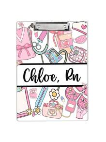 个性化亚克力护士写字板，双面可定制姓名，40种款式可选，护士礼物，护士毕业礼物，医疗保健亚克力写字板，护士用品，办公及学校用品，圣诞装饰，考试用品 - 彩色 - 查看 29