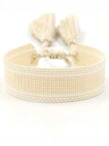 1 件定制姓名编织手链、带流苏的定制文字编织手镯、个性化流苏友谊手链、母亲节定制姓名手链、多色可选，适合婚礼、周年纪念、生日 - 全年可佩戴的礼物、周年纪念礼物、优雅配饰、优质工艺 - 彩色 - 查看 10