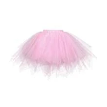 Christmas Punk Style Tutu Skirt For Women, Asymmetrical Hem, Fluffy, Multi-Layer Mesh, Suitable For Holiday, Stage, Party, Performance, Cosplay, Available In White, Black, Red, Pink, Blue - Small Gauze Skirt - View 15
