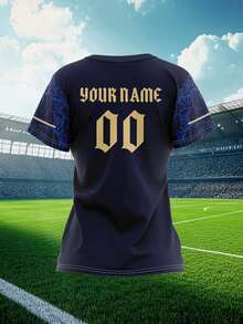 2025 Personalisiertes Sportjersey, Sommer Outdoor Sport Tanktop Kurzarm, Damen Sport Team Club Training Jersey Top mit vorne und hinten bedrucktem Namen & Nummer, atmungsaktiv schnelltrocknend für den Alltag, Party