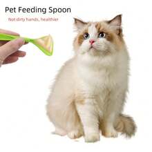 2件装宠物喂食勺，多功能猫罐头勺，小型犬勺，湿粮喂食勺，清洁双手宠物勺 - 彩色 - 查看 2