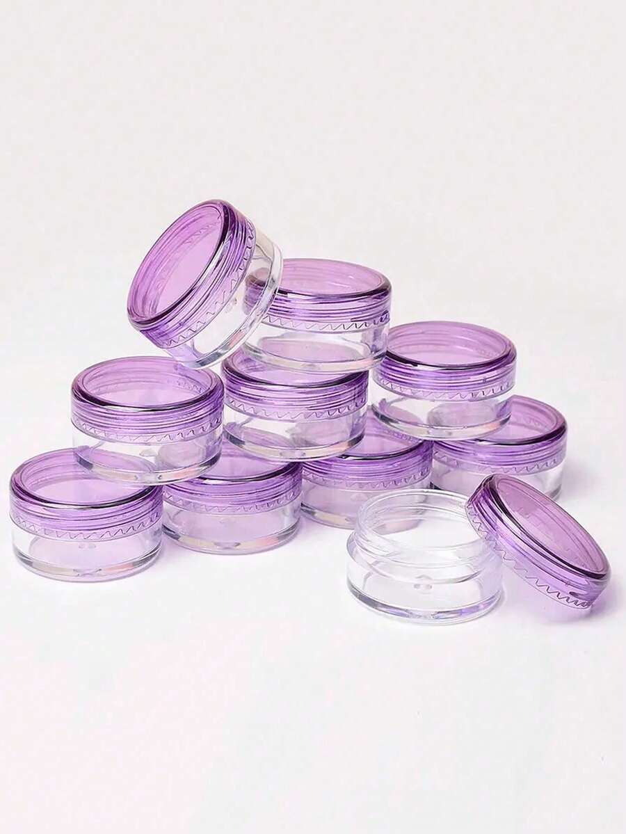 20PCS 5g Cosmetic Sample Partial Bottle Eyeshadow Manicure Glitter Glitter Bottle Portable Plastic Bottle Cream Box Cream Bottle Sample Bottle Free Small Bottle Round Box Empty Cosmetic Partial Bottle Travel Essentials For Vacation Holiday