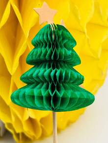 5/10/20/50 件圣诞树形竹棒、蛋糕水果棒、圣诞蜂巢鸡尾酒装饰、派对装饰、派对用品、节日装饰、节日用品、餐桌装饰 - 彩色 - 查看 5