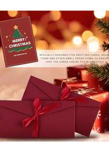 10个礼品信封，钱信封，红色复古牛皮纸信封，适用于现金、礼品、贺卡、邀请函、问候语、母亲节、复活节 - 彩色 - 查看 3