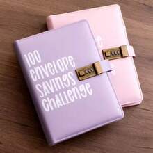 Pasta com 100 envelopes para desafio de economia de dinheiro, pasta com 100 envelopes para desafio de economia de dinheiro, livro de desafios de economia com cadeado, maneira fácil e divertida de economizar 5050 dólares, brindes e recompensas, volta às aulas, decoração de outono, decoração de outono, decorações de Natal, presentes de Natal, presentes de aniversário, presentes de feriado, presentes de formatura