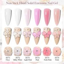 Mtssii 2PCS 8ml Clear Non Stick Hand Extension Gel Nail Polish For 3D Shaping Nail Art Solid Milky Jelly Hard Gel For Fake Nail Carving Flower Nail Art Acrylic Gel Varnish Solid Builder Gel Easy To Operate Manicure For Home And Slaon - 彩色 - 查看 6