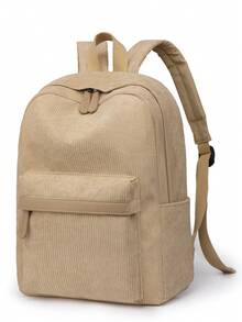 Large Capacity,Waterproof,Lightweight Letter Patch Functional Backpack For Teen Girls Women College Students,White-Collar Workers Perfect For School,College,Work,Business,Commute,Back To School,School Backpack,Large Capacity,Laptop Compartment,Portable,Lightweight,For Teen Girls Women College Students,Boys And Men,Perfect For Office,College,Elementary School,Middle School,High School,Work,Business,Commute,Stadium,Sports - Màu Khaki - Xem 4
