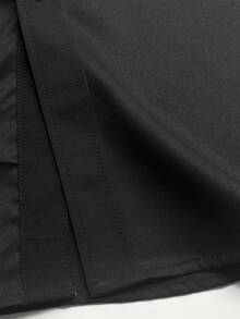 Men's Casual Western Cowboy Long Sleeve Shirt - Black - View 7