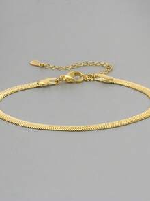 1pc Simple Flat Snake Bone 925 Sterling Silver Bracelet Fine Jewelry Gift For Women Girlfriend Gift Fine Ladies Jewelry Daily Deco - Flat Snake Bone Bracelet - View 7