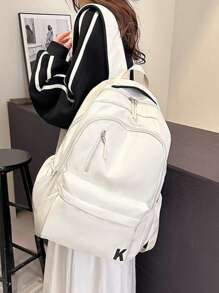 大容量女童背包学院风情侣返校百变背包女士新款户外徒步背包电脑包旅行包无吊坠。