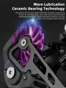 WEST BIKING Rueda guía de transmisión trasera de cerámica para bicicleta de montaña - Rueda tensora de aleación de aluminio con rodamiento Peilin de 11T/13T dientes