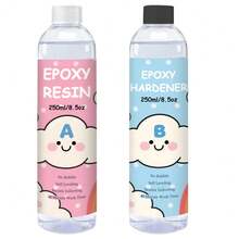 34oz Epoxy Resin Kit, New Formula Crystal Clear Epoxy Resin, Durable, Bubble-Free, Anti-Yellowing Art Resin, Suitable For Casting, DIY, Resin Art, Molds, Jewelry, Easy To Use 1:1 Volume Ratio