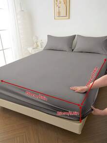 1 bộ ga trải giường cotton 100%, màu trơn, chất liệu dệt may gia đình thoải mái, mềm mại và thân thiện với da, thoáng khí, chống xù lông, phù hợp cho mọi mùa, vừa với giường đơn, đôi, cỡ Queen, cỡ King, có tác dụng bảo vệ nệm, có thể giặt máy, tái sử dụng, thích hợp trang trí phòng ngủ. - Nhiều màu - Xem 40