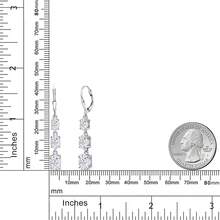 Gem Stone King 3-Stone Leverback Drop Dangle Earrings Women |   925 Sterling Silver |   Gemstone Birthstone |   Oval 8X6MM 7X5MM And 6X4MM |   Fine Jewelry Gifts Her Mom Women Wife - 白莫桑石,四月 - 查看 6