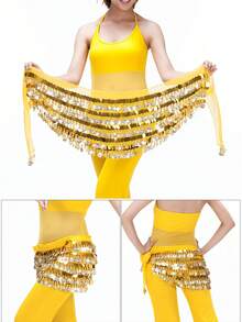 Đai lưng múa bụng lấy cảm hứng từ Ả Rập - Dây quấn cồng chiêng bằng đồng 5 lớp 288 xu dùng cho biểu diễn và sự kiện lễ hội - Nhiều màu - Xem 6