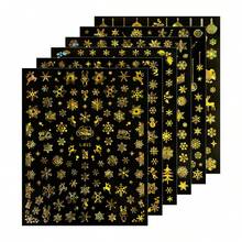 3D Glitter Hypoallergenic Christmas Nail Art Stickers (6-Pack) With Star, Heart, Moon, Snowflake, And Deer Designs. Self-Adhesive, DIY, Japanese And Korean Style. Cute, Sweet, And Hot! Sparkling And Dazzling Christmas Nail Art Decorations. Popular Nail Art Accessories For Women Worldwide. Nails Nail Supplies - Multicolor - View 9
