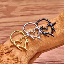 1 件 316 不锈钢心形尖刺鼻环 - 哥特式 Y2K 朋克风格，适合男女鼻中隔、鼻软骨、鼻甲、耳轮、耳甲多用途鼻环和耳洞饰品