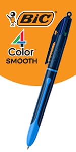 BIC 4-Color 3+1  Ballpoint Pen With Red, Blue,  Ink And 0.7 Mm Mechanical Pencil, 1-Count In Assorted Ink - 4 màu mịn - Xem 2