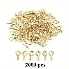 100/300/500/1000/2000 piezas Agujas de ojo mini multicolor, agujas de ojo, ganchos, ojetes, tornillos metálicos roscados, conectores de colgantes de joyería, suministros para hacer joyería DIY, 10mm/0.39 pulgadas