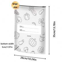 10 unids/bolsa bolsa de comida de papel de aluminio de gran capacidad a prueba de fugas congelador  cocina bolsa fresca de mantenimiento fresco bolsa con cierre de cremallera reutilizable - 20-13cm-10 piezas - Ver 8