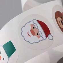 500 Peças Adesivos de Boneco de Neve de Feliz Natal, Adesivos de Decoração de Festa de Natal, Adesivos de Caixa de Presente de Ano Novo, Etiquetas para Bolos, Adesivos de Natal, Presentes, Caixas de Presente, Decorações, Crianças, Desenhos Animados, Etiquetas Redondas