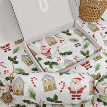 60/30/10 Christmas Gingerbread Man Tissue Paper - 20x34 Inches Gingerbread And Polka Dot Design, Lightweight Protective Packaging, Santa Claus, Christmas Stockings, Lights, Christmas Tree Leaves, For Gift Wrapping, Fragile Item Protection, Holiday Decorations (Candy Cane Stripes, Blue Stars), Gingerbread Decorations, Holiday Wrapping, Holiday Style, Holiday Theme Prints, Seasonal Wrapping, Holiday Decorations, Party Planning Christmas Christmas Decorations Christmas Pajamas Christmas Gifts Christmas Decor