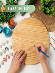 10 Pcs 4-Inch Round Wooden Coasters With Non-Slip Silicone Base, Suitable For DIY Crafts, Painting And Carving - Perfect Choice For Home Decor - Wood Color - View 15