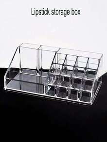1pc Acrylic Transparent Drawer Style Makeup Jewelry Storage Box, Display Rack. Desktop Organizer For Jewelry, Lipstick, Eyeshadow, Cushion, Skincare Products. Jewelry Display, Stationery Storage For Women Storage Organizer Travel Holiday Essential Fall Decor Autumn Halloween - Transparent color 1 - View 14
