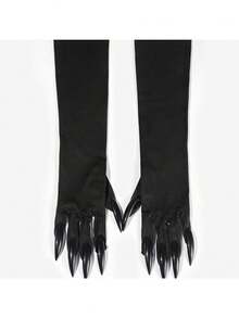 2 paires de gants à griffes extra-longs pour Halloween - accessoire de costume de main fantôme effrayante ! Indispensable pour la décoration de fête effrayante et amusante pour la soirée effrayante des femmes. Choix des femmes, gants de sorcière à ongles longs pour le cosplay hanté et les performances sur scène.