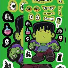 8/24/40/80 pezzi Adesivi decorativi per Ognissanti, Adesivi a tema Ognissanti, Gadget per feste di Ognissanti, Forniture per attività e artigianato