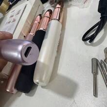 Professional Nail Drill Kit, USB Rechargeable Nail File Drill, 300mAh Lithium Battery High Capacity, Manicure & Pedicure Set, Home And Salon Nail File Kit, Nail Buffer Grinding Polishing Tools - Purple - View 4