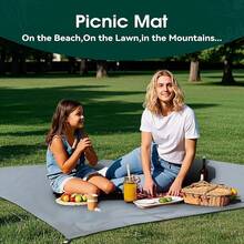 Lona de campaña impermeable, para 2 personas, protector de piso de poliuretano de 3000 mm para senderismo, mochileros, hamacas, playa, picnic y otras actividades al aire última intervensión - 86 x 59 pulgadas, 2 personas - Ver 5