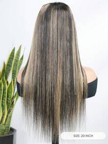 jessie's wig 杰西假发 预剪裁 4x4 蕾丝直发 无胶假发 真人发 即戴即走 无胶假发 180% 密度 100% 真人发 16-26 英寸 挑染蜂蜜金假发 - SNATURAL/27 - 查看 4