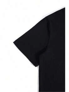 Gallagher Honkai Rail Classic-Shirt Anime Tee Novelty Casual Short Sleeve-Shirts Crew Neck Personality Topssummer Outfits Summer Tops Country Concert Outfit Vacation Outfits Going Out TopsTRENDORA - Black - View 4