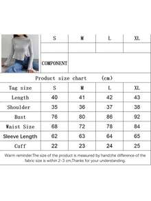 Women's Gray Long-Sleeved Top - 灰色 - 查看 4