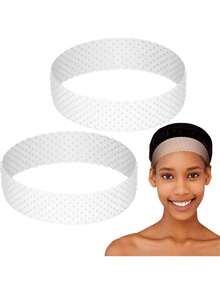 2 fasce regolabili in silicone per parrucche, antiscivolo, supporto forte per uomo e donna, adatto per sport e yoga