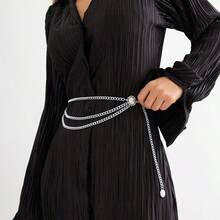 Alloy Multi-Layer Exaggerated Body Chain For Women, Retro Street Style Racket, Waist Chain, Fashionable And Versatile For Daily Travel - Dây chuyền thắt lưng nhiều lớp vàng - Xem 7
