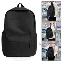 NetHong New Simple Large Capacity Backpack Outdoor Travel School Bag Laptop Backpack UK - Black - View 2