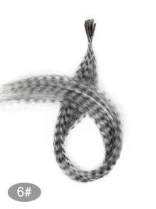 16 Inch Colorful Synthetic Feather Hair Extensions Wig 10 Strands/Pack Feather Hair Extensions Zebra Pattern Feather Wig Accessories Women's Hair Extensions