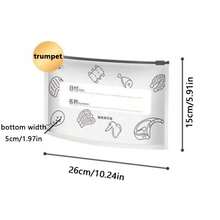 10 unids/bolsa bolsa de comida de papel de aluminio de gran capacidad a prueba de fugas congelador  cocina bolsa fresca de mantenimiento fresco bolsa con cierre de cremallera reutilizable - 20-13cm-10 piezas - Ver 7
