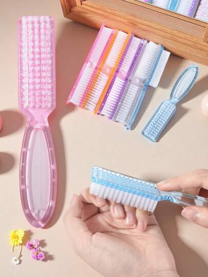 4 pezzi Set di spazzole per la pulizia delle unghie, spazzole con manico lungo, set di spazzole multifunzionali per la cura delle unghie, adatte per vari scenari di pulizia delle unghie
