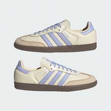 Adidas W Samba OG, Classic Shoe For Daily Casual Wear, Original Style Sneaker, Timeless Three-Stripe Best Seller JI2678 - 乳白色/紫色/沙色 - 查看 11