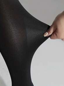 1双彩色女士高腰半透明连裤袜，加厚尼龙材质，秋冬季防勾丝弹力塑形连裤袜，裸色半透明多色可选，适合舞蹈和日常休闲穿着，时尚百搭，防勾丝材质，高腰设计，舒适保暖 - 彩色 - 查看 7