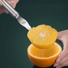 Orange Peeler Tools - Stainless Steel Citrus Peel Cutter, Easy Open Lemon Peeler, Vegetable Slicer, Fruit Tools - Kitchen Gadgets - For Kitchen Enthusiasts & Home Cooks - Perfect Gift For Housewarming - Silver - View 4