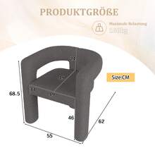 Ergonomic Armchair With Premium Teddy Pile, Unique Design, Maximum Comfort And Versatility The Modern, Multifaceted Armchair Is Robust, Stylish And Can Be Assembled In No Time - Màu xám đen - Xem 3