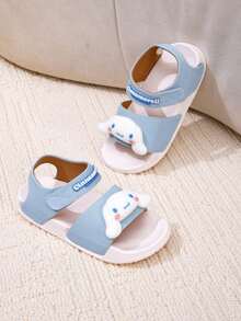 SANRIO &  &  卡通凉鞋，卡通鞋，儿童厚底休闲凉鞋，新款设计，运动沙滩风格，平底，可爱，透气防滑厚底拖鞋，适合室内家居浴室 - 藍色 - 查看 1