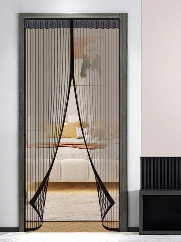 1pc Magnetic Screen Door, Mosquito Net, Mesh Screen Door, Anti-Insect, Durable Mesh Curtain, Pet & Child Friendly, Fits Front Door, Sliding Door
